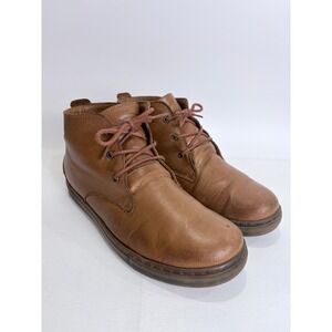 Andrea Conti Shoes Womens Lace Up Ankle Boots Tan Leather 37 Minimalist Euro